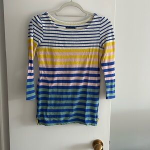 Striped 3/4 Length Sleeves Top